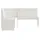 vidaXL Eckbank 118,5 x 85 x 151 cm weiß