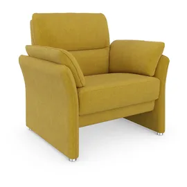 DOMO collection Sessel Pina Mikrofaser 99 x 95 x 88 cm Gelb