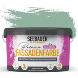 SEEBAUER diy Silikonharz-Fassadenfarbe Grün 2,5L für Außen (No. 756 Lime Tingle) Selbstreinigende Fassadenfarbe mit Lotuseffekt - Geeignet für Putz, Mauerwerk und Beton