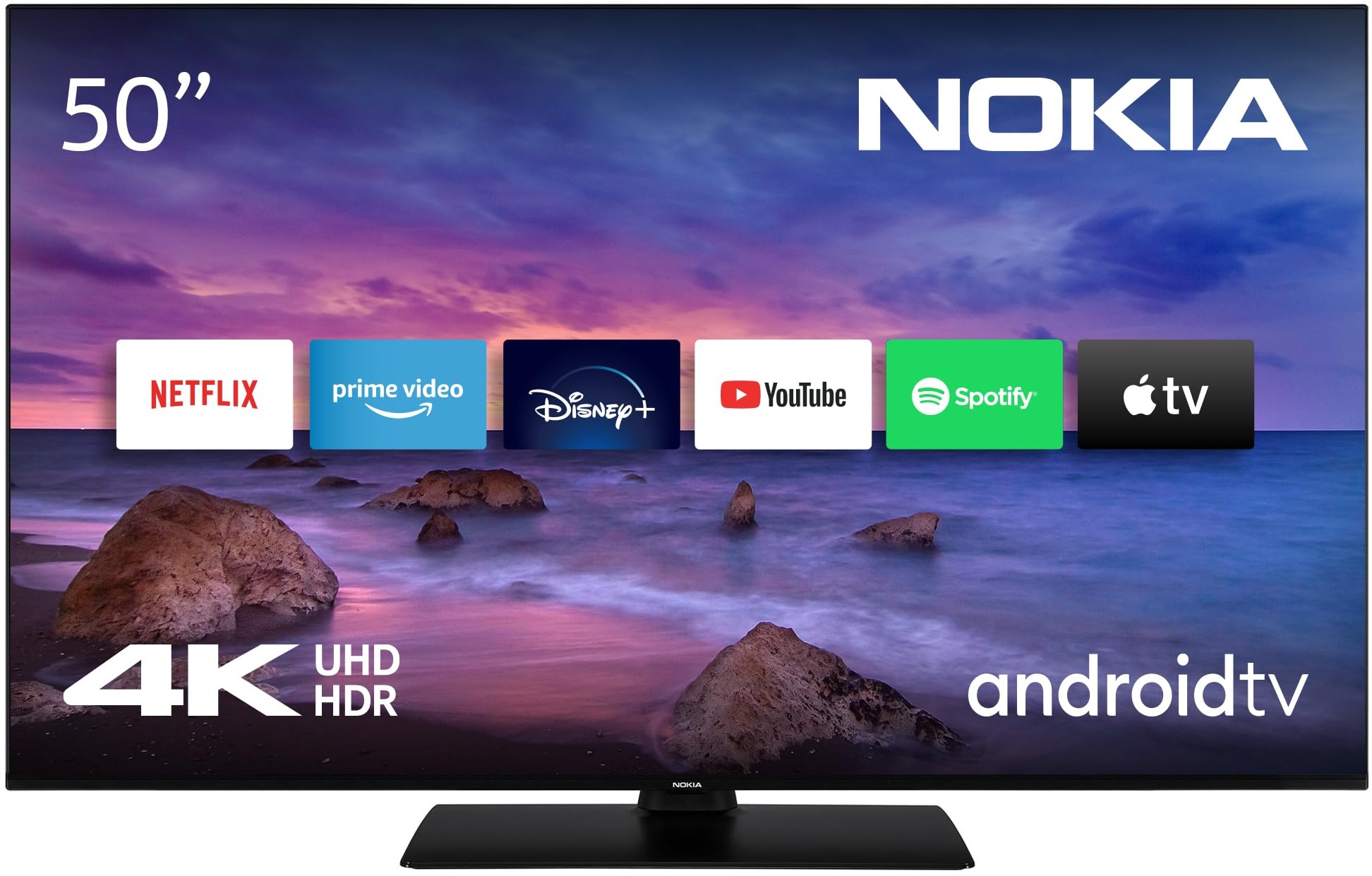 Nokia 50 Zoll (120cm) 4K UHD Smart Android TV (DVB-C/S2/T2, Netflix, Prime Video, Disney+) - UN50GV310I - 2023