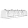 Outsunny Gewächshaus Stahl Weiß Folie 0 mm 3,95 m2