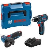 Bosch Professional Combo Kit Set mit 2 12V-Werkz.: GSR 12V-15 GWS 12V-76 +2x2.0Ah + GAL 12V-40 (L)