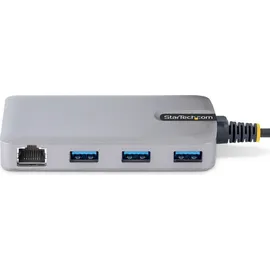 Startech StarTech.com 3-Port USB Hub with Ethernet 3X USB-A Ports, Gigabit Ethernet RJ45, USB 3.0 5Gbps, Bus-Powered, USB auf USB Verteiler/Adapter - 30cm langes Kabel - Laptop Mini USB Hub mit LAN (5G3AGBB-USB-A-HUB)