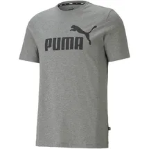 Puma Herren Ess Logo Tee Medium Gray Heather, M