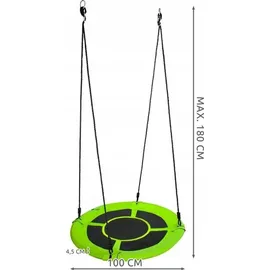 MT MALATEC Nestschaukel für Kinder und Erwachsene 100 cm Grün/Schwarz