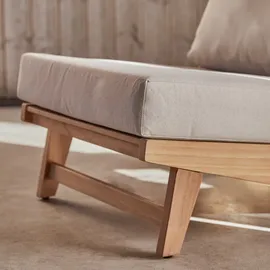 Tikamoon Olia Outdoor Sessel massiv Teakholz weiß