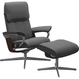 Stressless Stressless® Relaxsessel »Admiral« mit Cross Base, Größe M & L, Holzakzent Braun grau