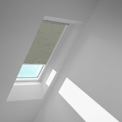 VELUX Rollo Olivebeige 4165, 55x118 cm (CK06), GGU,Manuell,VELUX,weiße Schiene