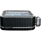 NETSPA Aufblasbares Bohemian-Quadrat-Spa 2+2 Personen 158x70cm - laminiertes PVC schwarz, NO SIZE