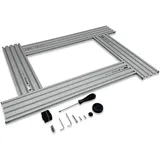 PETATOOLS® FS 700 Frässchablone für präzise rechteckige und runde Ausschnitte mit der Oberfräse (mit eingelaserter Millimeterskala)