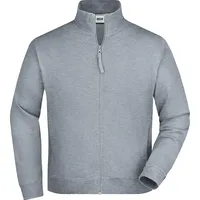 James & Nicholson Sweatjacke JN058, - XXL - grey-heather