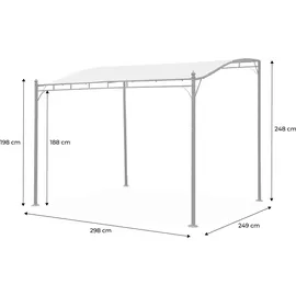 sweeek Wand-Pergola Brestum 3 x 2,5 m taupe