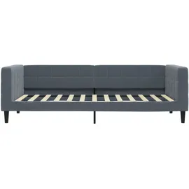 vidaXL Tagesbett Ausziehbar Dunkelgrau 90x200 cm Samt