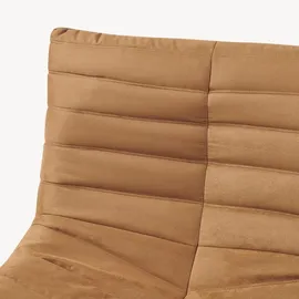 [en.casa] Bodensessel Kodsø Mikrofaser 75 x 90 x 100 cm Braun