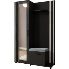 WFL GROUP Linaro Sitzbank 137 x 42 x 207 cm schwarz