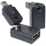 360-grad-mini-usb-5-pin-stecker Auf Usb-buchse-auto-audio-adapter Für Mp3-player Und Externe Usb-sticks