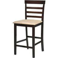 vidaXL Hölzerner Stehtisch und 4 Barhocker braun
