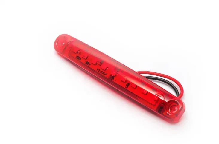 LED Markerleuchte 9 LED FR0176K 12-24V 98mm, in Rot.