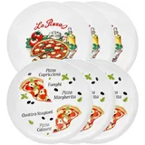 van Well Pizzateller Napoli & Margherita Pizzateller ø 30,5 cm 6er Set, (6 St) bunt