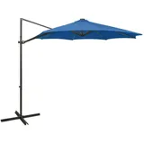 vidaXL Ampelschirm mit LED-Beleuchtung 300 cm Azurblau