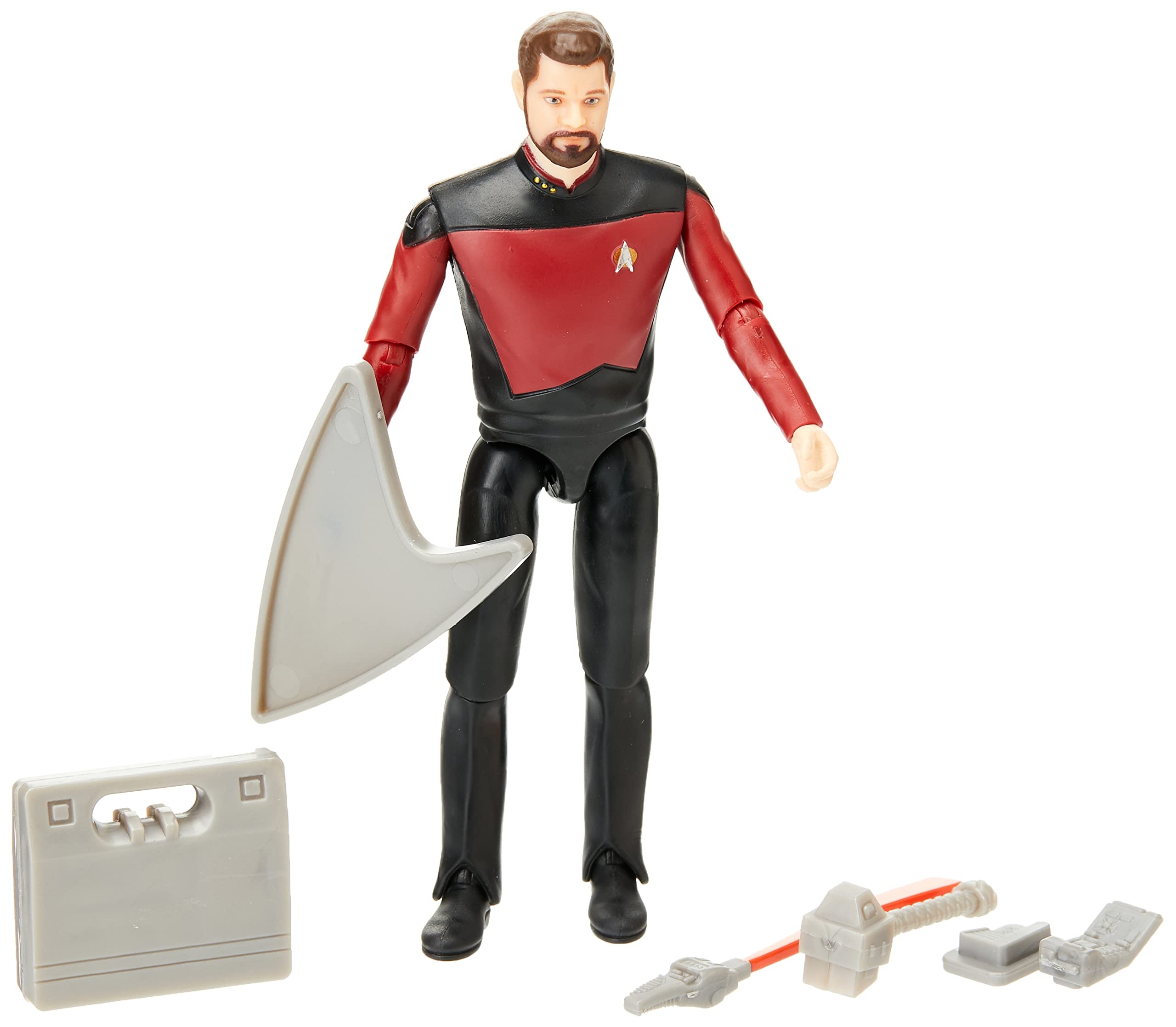 BANDAI Star Trek Figur Commander Will Riker | 12,7 cm Commander Riker Star Trek The Next Generation Actionfigur | Star Trek TNG Spielzeug Gelenkfigur | Star Trek Geschenke und Star Trek Merchandise