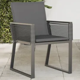 vidaXL Gartenstuhl 59 x 68,3 x 52,2 cm schwarz 4 St.