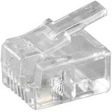 goobay RJ11 Westernstecker für Rundkabel, 4 polig