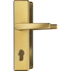HT-Schutz-Drückergarnitur,Langschild HLS214,Profilzylinder gelocht,E92,Aluminium