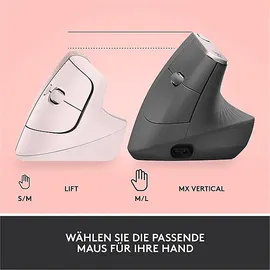 Logitech Lift Vertical Ergonomic rosa