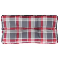 VidaXL Palettenkissen Rot Karomuster 70x40x12 cm Stoff Vidaxl