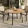 Idimex Gartentisch Ø 120 x 75 cm Schwarz/Natur