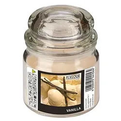 Papstar Maxi-Duftkerzen im Glas, Vanille, Ø 90 mm · 120 mm, "Flavour", 4 Stück