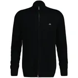 GANT Strickjacke Casual COTTON ZIP Cardigan Stehkragen, Baumwolle, Langarm