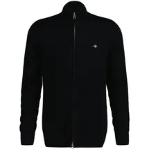 GANT Strickjacke Casual COTTON ZIP Cardigan Stehkragen, Baumwolle, Langarm