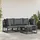 vidaXL Gartensofa-Set 4 pcs Metall schwarz