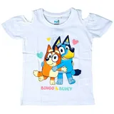 Bluey T-Shirt Bluey & Bingo in Weiß | Gr.: 98