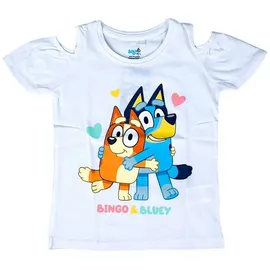 Bluey T-Shirt Bluey & Bingo in Weiß | Gr.: 98