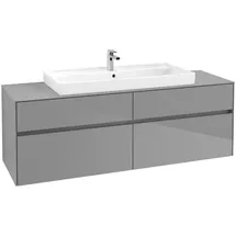 Villeroy & Boch Collaro Waschbeckenunterschrank 160 x 55 cm Glossy Grey