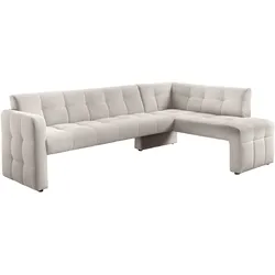 Essbank EXXPO - SOFA FASHION "Barista, bequem und elegant, hohe Bodenfreiheit", beige, B:245cm H:83cm T:159cm, Sitzbänke, Eckbank Barista bequem und elegant, hochwertige Detailverarbeitung