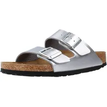 Birkenstock Arizona Birko-Flor schmal silber 42