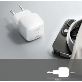 Belkin Netzladegerät USB-C 30W PD & PPS Techn. weiß WCA008kqWH