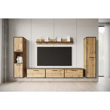 INOSIGN Wohnwand »BOGOTA XL, Vitrine Türanschlag links/rechts wechselbar« 4 Stk. tlg., beige