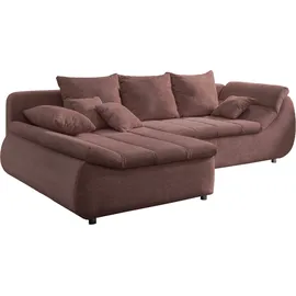 INOSIGN Ecksofa »Imola elegant und bequem, aktuelle Steppung im Sitz, L-Form«, wahlweise mit Bettfunktion