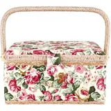 Extra großer Nähkorb, Vintage-Korb, zur Aufbewahrung von Nadeln, Fäden, Maßbändern und anderen Vorräten