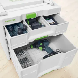 Festool Systainer SYS3-SORT/2 M 337 mit 2 Trennstegen schwarz 39,6 x 29,6 x 33,7 cm
