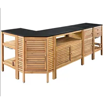 Dehner Schrank Southampton 50 x 50 x 90 cm Holz Schwarz/Hellbraun