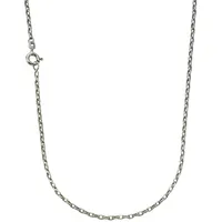 ZEEme Collierkettchen 925 Silber Ankerkette 45cm weiß