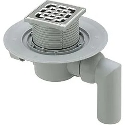 Viega Badablauf Advantix 4935.3 DN 50, Aufsatz 100x100mm, Ablauf 90