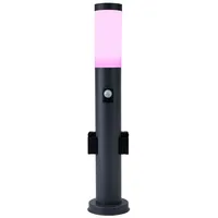 ETC Shop RGB LED Stehleuchte, 2x Steckdosen, Bewegungsmelder, H