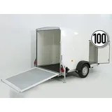 Debon Kofferanhänger Cargo 1300 Vollpoly 150x290cm H:160cm|Tür|weiß